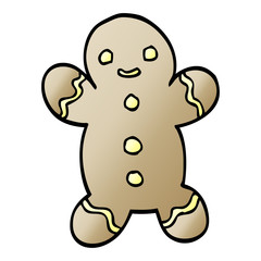 cartoon doodle christmas gingerbread
