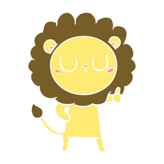 flat color style cartoon lion