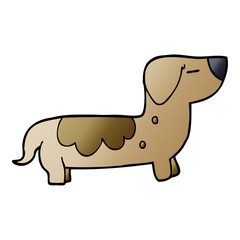 cartoon doodle sausage dog
