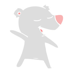 flat color style cartoon bear