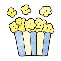 cartoon doodle popcorn