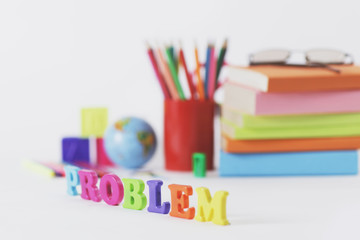 words problem on white background .photo with copy space
