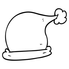 line drawing cartoon christmas hats