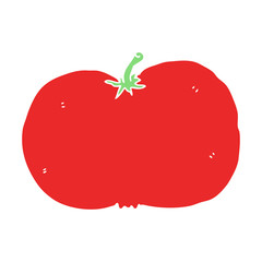 flat color style cartoon tomato