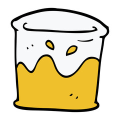 cartoon doodle drink in glass tumbler