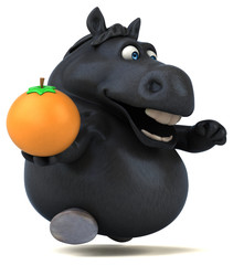 Naklejka premium Fun horse - 3D Illustration