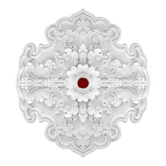 stucco pattern flower decorative isolated on white