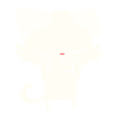 cute flat color style cartoon dog