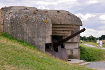 Remains of the Mulberry harbour in Normandy France, Europe