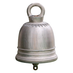 Ancient thai bell, big bell isolate on white background