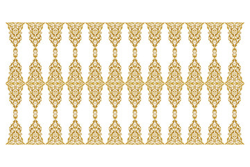 Ornament elements vintage gold floral for decoration