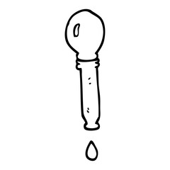 line drawing cartoon pipette