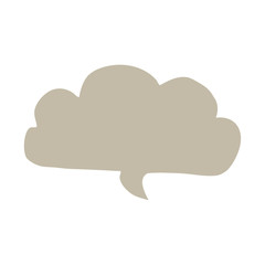 cartoon doodle cloud speech bubble