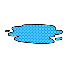 cartoon doodle wet puddle