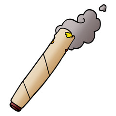cartoon doodle rolled cigarette