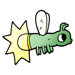 cartoon doodle glow bug