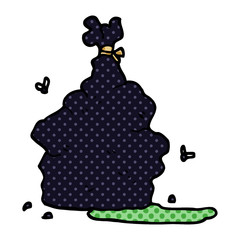 cartoon doodle garbage bag