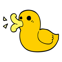 cartoon doodle rubber duck