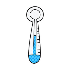 cartoon doodle medical thermometer