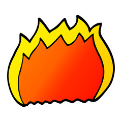 cartoon doodle fire