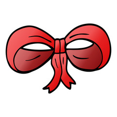 cartoon doodle tied bow