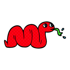 cartoon doodle snake