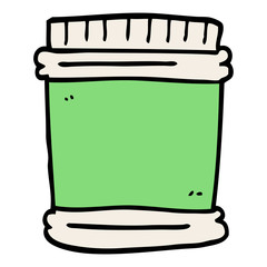 cartoon doodle vitamin pots