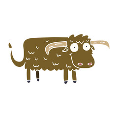 cartoon doodle hairy cow