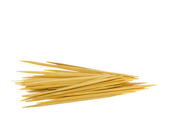 Toothpicks on a white background