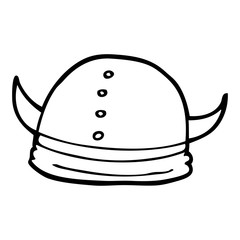 line drawing cartoon viking helmet