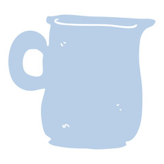 flat color illustration of a cartoon milk jug