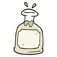 cartoon doodle glass decanter