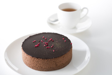 チョコレートケーキとコーヒー