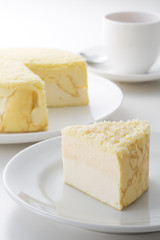 ケーキとコーヒーカップ