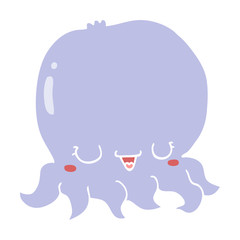 flat color style cartoon jellyfish