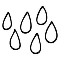 line drawing cartoon blood droplets