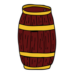 cartoon doodle of a barrel