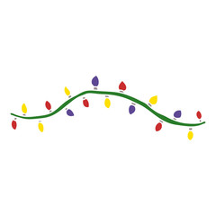 cartoon doodle christmas lights