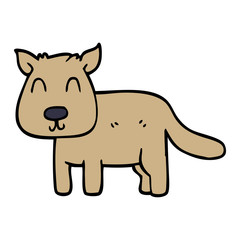 Plakat cartoon doodle calm dog