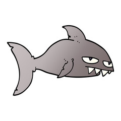 cartoon doodle deadly shark