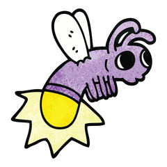 cartoon doodle glow bug