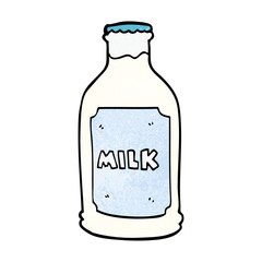 cartoon doodle milk bottle