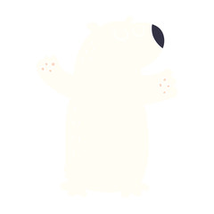 cartoon doodle polar bear