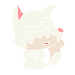 flat color style cartoon fox