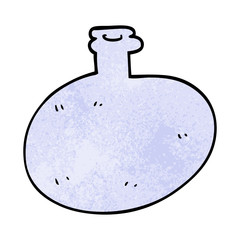cartoon doodle of a glass bottle
