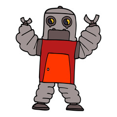 cartoon doodle robot