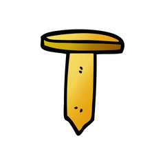 Obraz premium cartoon doodle brass nail