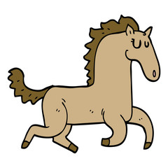 cartoon doodle magnificent stallion