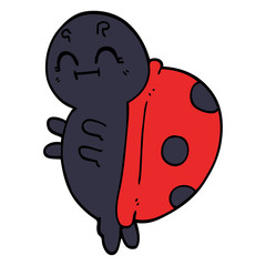 cute cartoon doodle ladybug