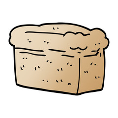 cartoon doodle loaf of bread